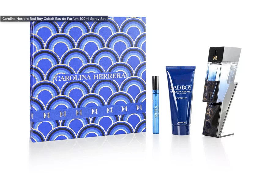 Carolina Herrera Bad Boy Cobalt Edp Spray 100Ml +10 Ml S/Gel 100Ml (Gift Set)