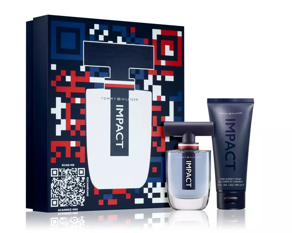 Tommy Hilfiger Impact Gift Set 100Ml Edt+Hair/Body Wash 100Ml (Brand New Sealed)