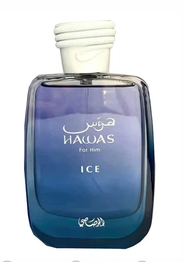 Hawas Ice By Rasasi, Eau De Parfum Spray 100 Ml For Men (New No Cellophone)