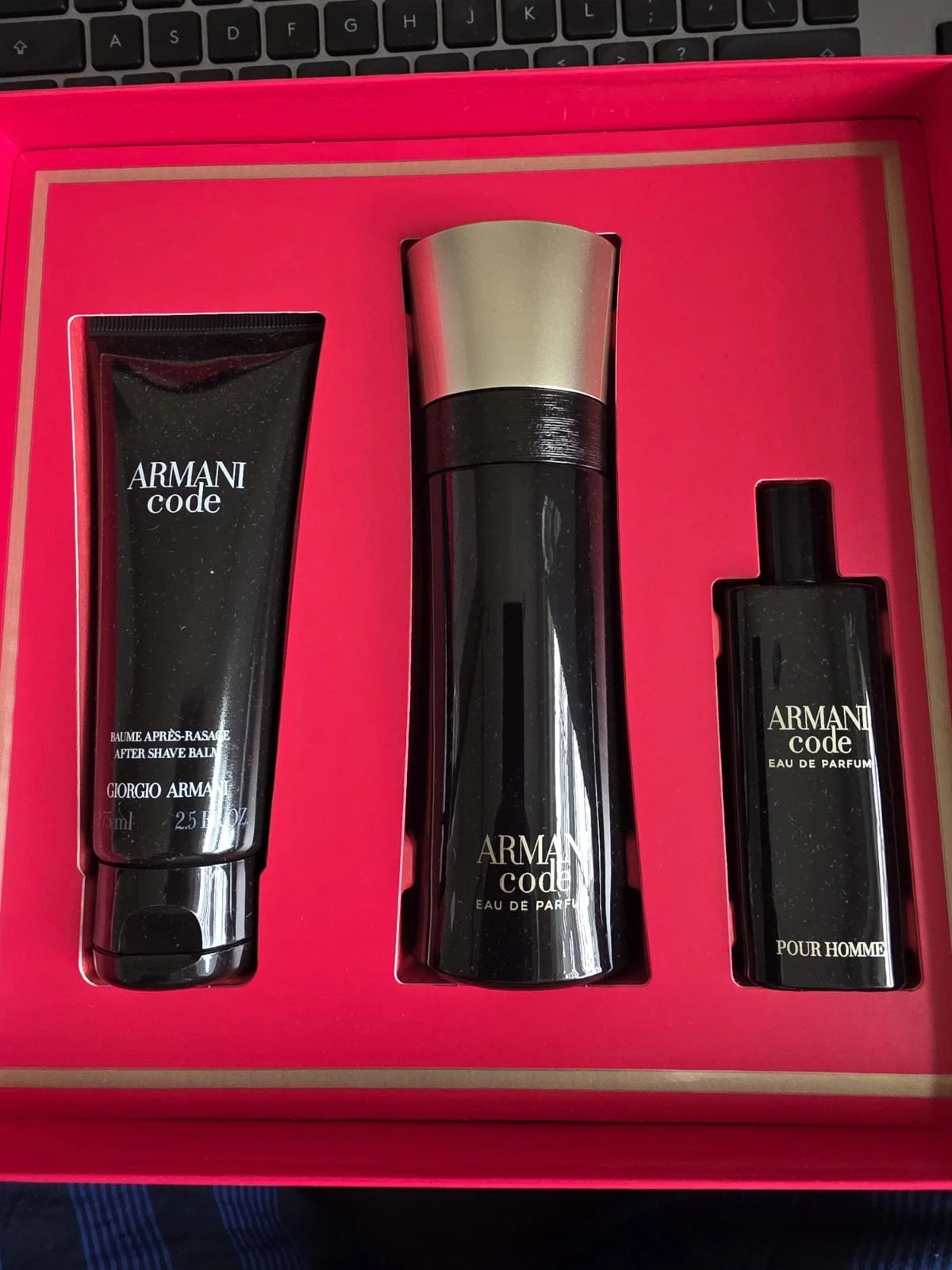 Giorgio Armani Code 60 Ml + Edp 15Ml + A/Balm 75Ml Gift Set (Brand New Sealed)