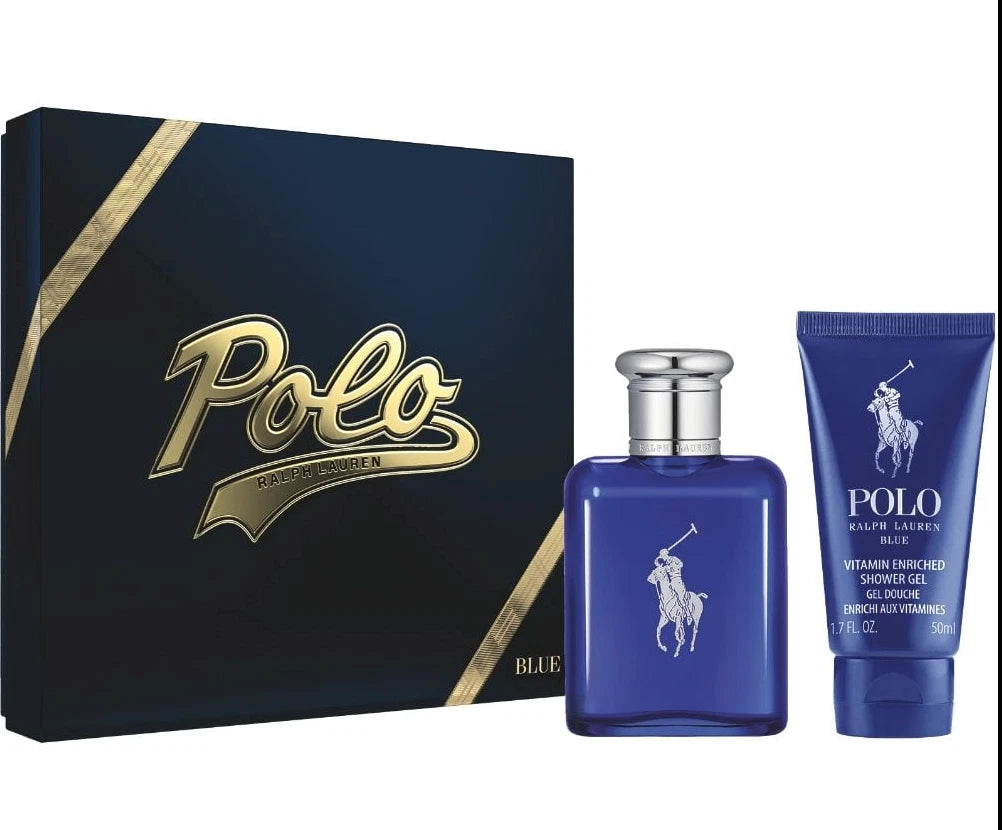 Ralph Lauren Polo Blue Edt 75 Ml Body Wash 50 Ml Gift Set (Brand New Sealed)