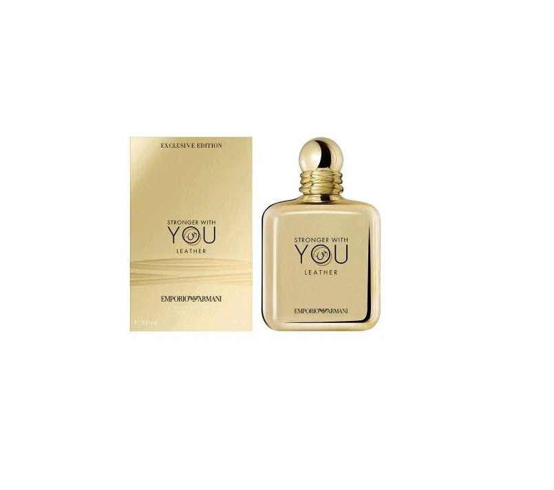 Armani Stronger With You Leather Edp 100Ml Spray For Men (Brand New Sealed)