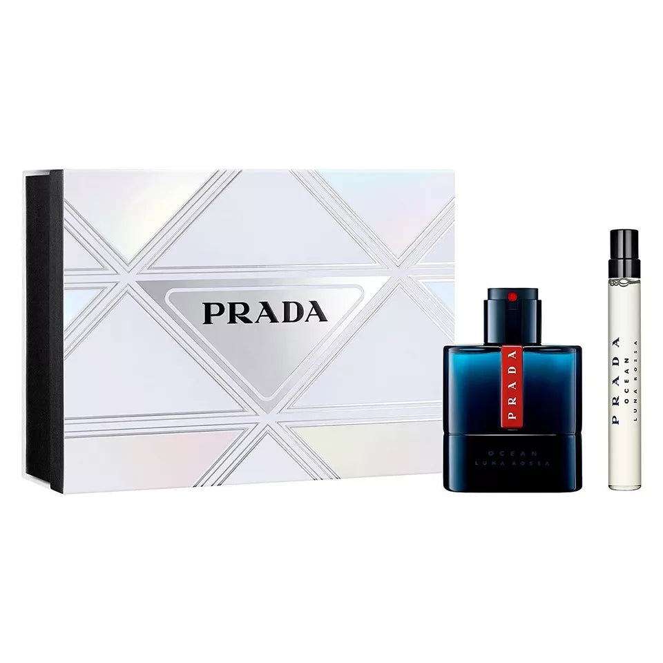Luna Rossa Ocean By Prada Edt 50Ml +10 Ml Gift Set (Brand New Sealed)